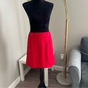 Ann Taylor Loft Petite Women’s Lined Mini Skirt Red Size 4P